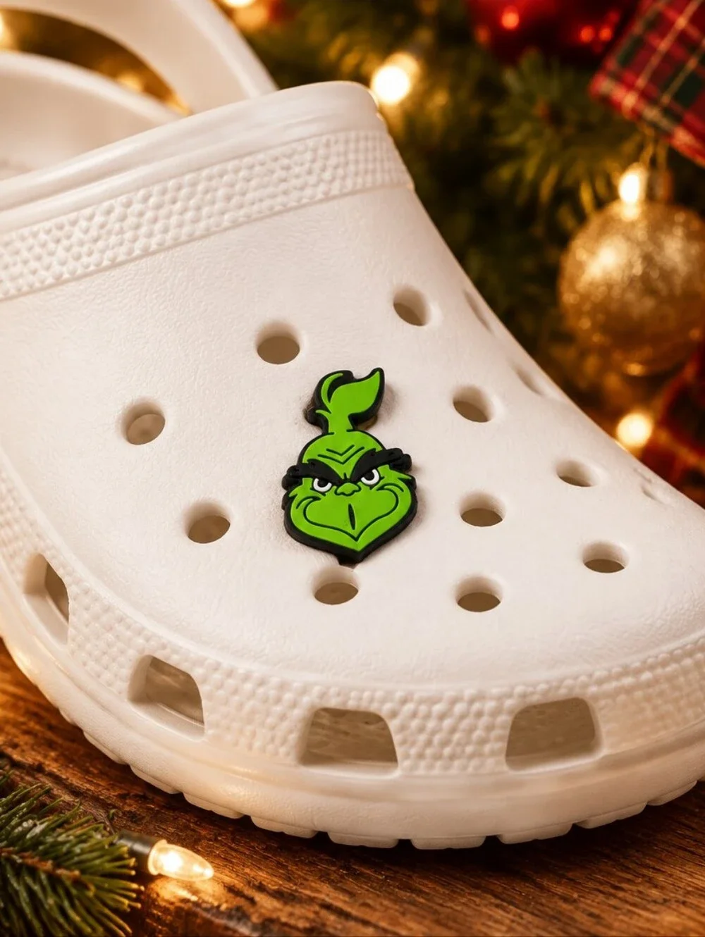 Grinch Face Croc Shoe Charm Green Christmas Grumpy Holiday Movie Jibbitz Style